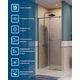 Душевая дверь BelBagno SOFT_CLOSE-1-BF-1-100-C-GM