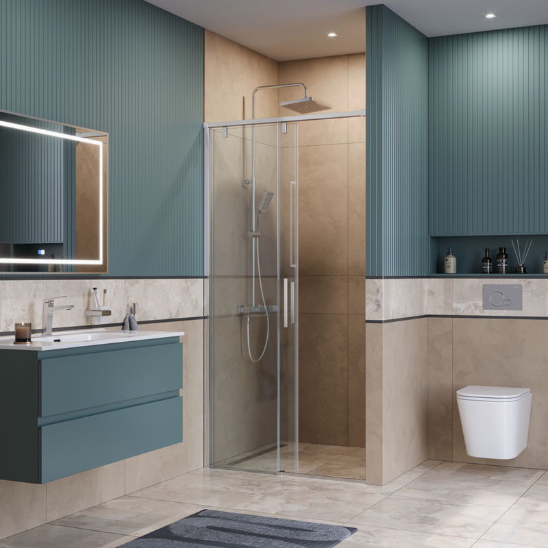Душевая дверь BelBagno SOFT_CLOSE-1-BF-1-110-C-Cr