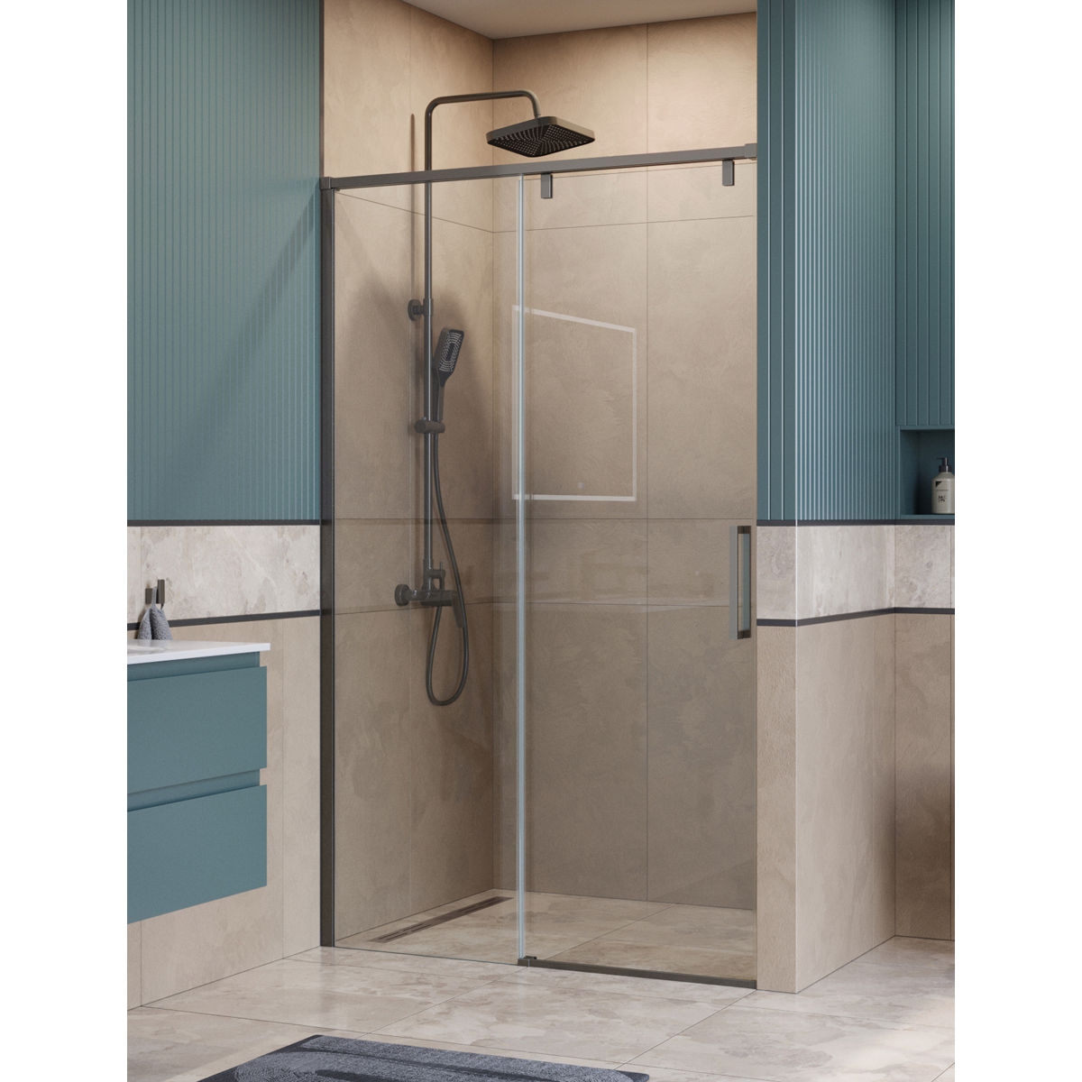 Душевая дверь BelBagno SOFT_CLOSE-1-BF-1-110-C-GM