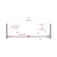 Душевая дверь BelBagno SOFT_CLOSE-1-BF-1-140-C-GM — 11