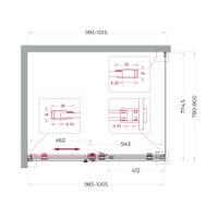 Душевой уголок BelBagno SOFT_CLOSE-2-AH-1-100/80-C-GM — 12