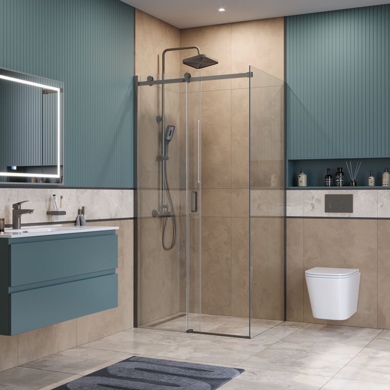 Душевой уголок BelBagno SOFT_CLOSE-2-AH-1-100/80-C-GM