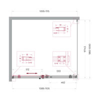 Душевой уголок BelBagno SOFT_CLOSE-2-AH-1-110/100-C-Cr — 12