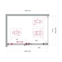 Душевой уголок BelBagno SOFT_CLOSE-2-AH-1-110/80-C-GM — 12