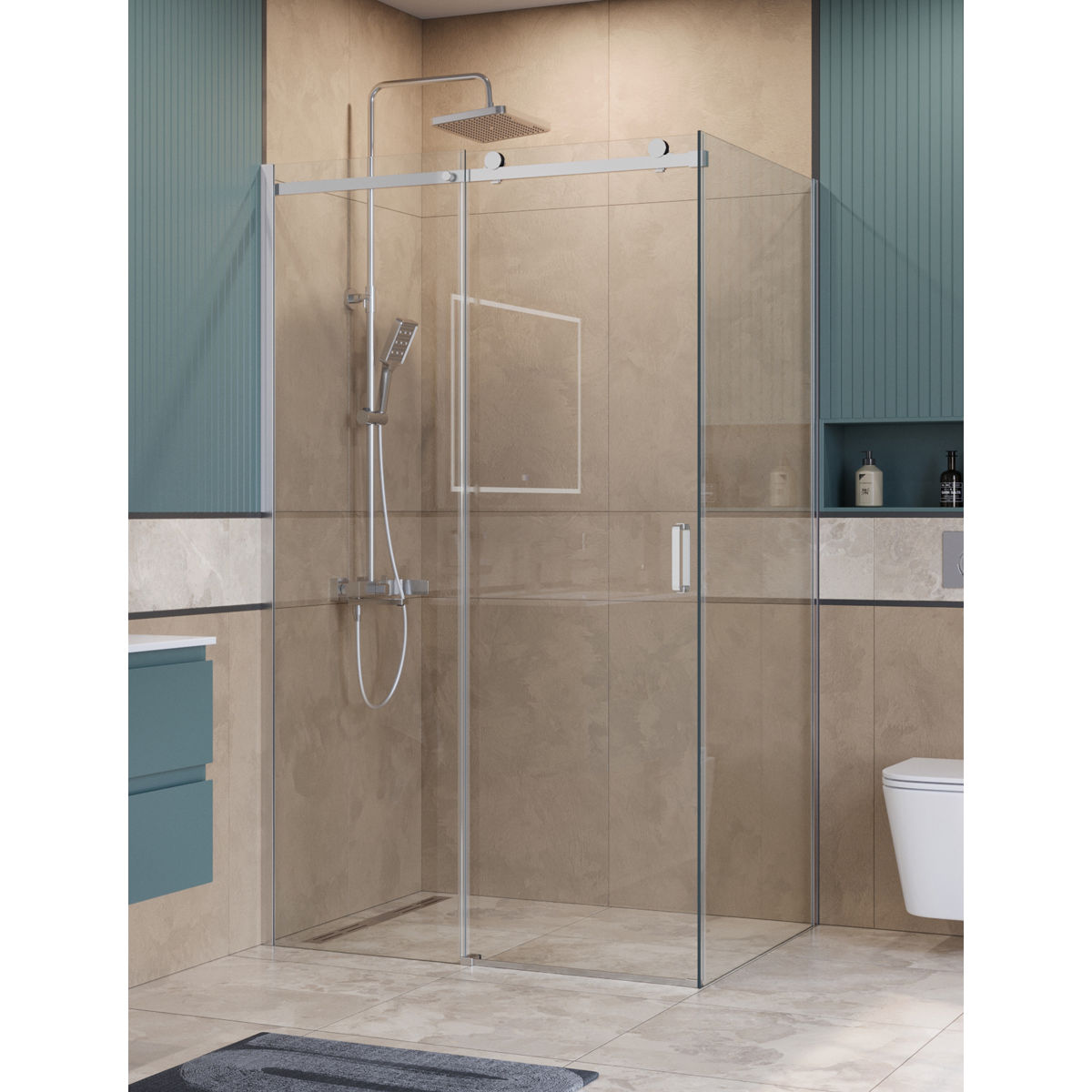 Душевой уголок BelBagno SOFT_CLOSE-2-AH-1-120/80-C-Cr