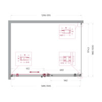 Душевой уголок BelBagno SOFT_CLOSE-2-AH-1-130/100-C-GM — 12