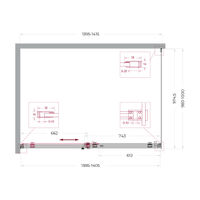 Душевой уголок BelBagno SOFT_CLOSE-2-AH-1-140/100-C-GM — 12