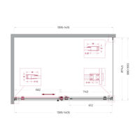 Душевой уголок BelBagno SOFT_CLOSE-2-AH-1-140/90-C-GM — 12
