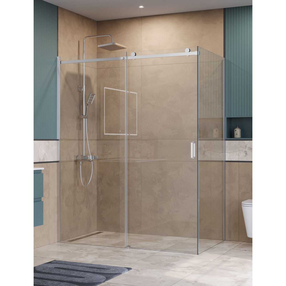 Душевой уголок BelBagno SOFT_CLOSE-2-AH-1-160/80-C-Cr