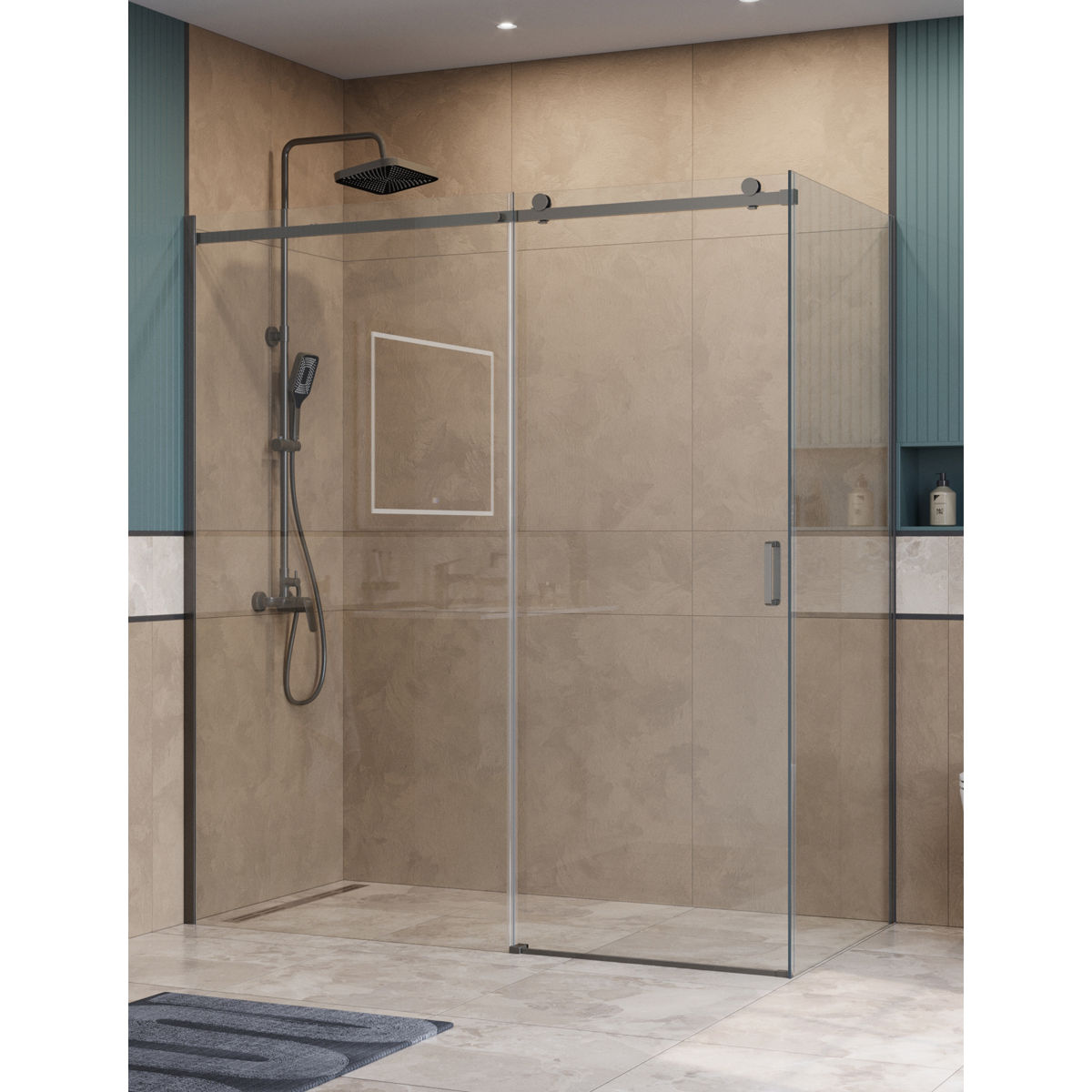Душевой уголок BelBagno SOFT_CLOSE-2-AH-1-180/80-C-GM