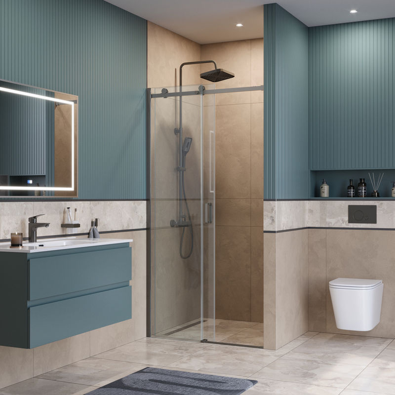 Душевая дверь BelBagno SOFT_CLOSE-2-BF-1-100-C-GM