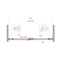 Душевая дверь BelBagno SOFT_CLOSE-2-BF-1-130-C-GM — 12