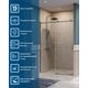Душевая дверь BelBagno SOFT_CLOSE-2-BF-1-140-C-GM