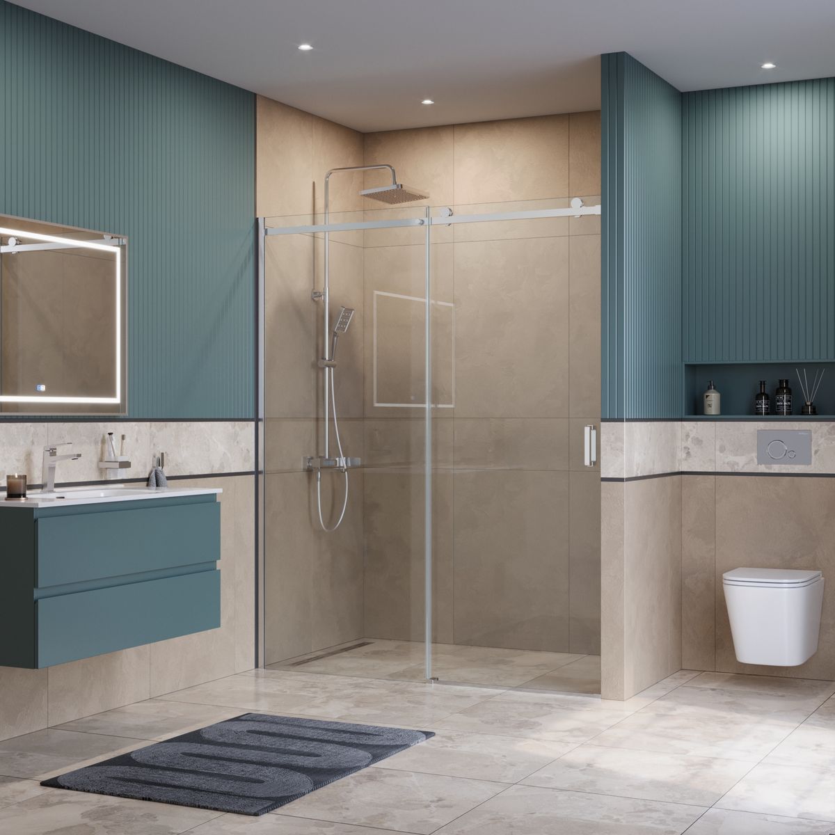 Душевая дверь BelBagno SOFT_CLOSE-2-BF-1-160-C-Cr