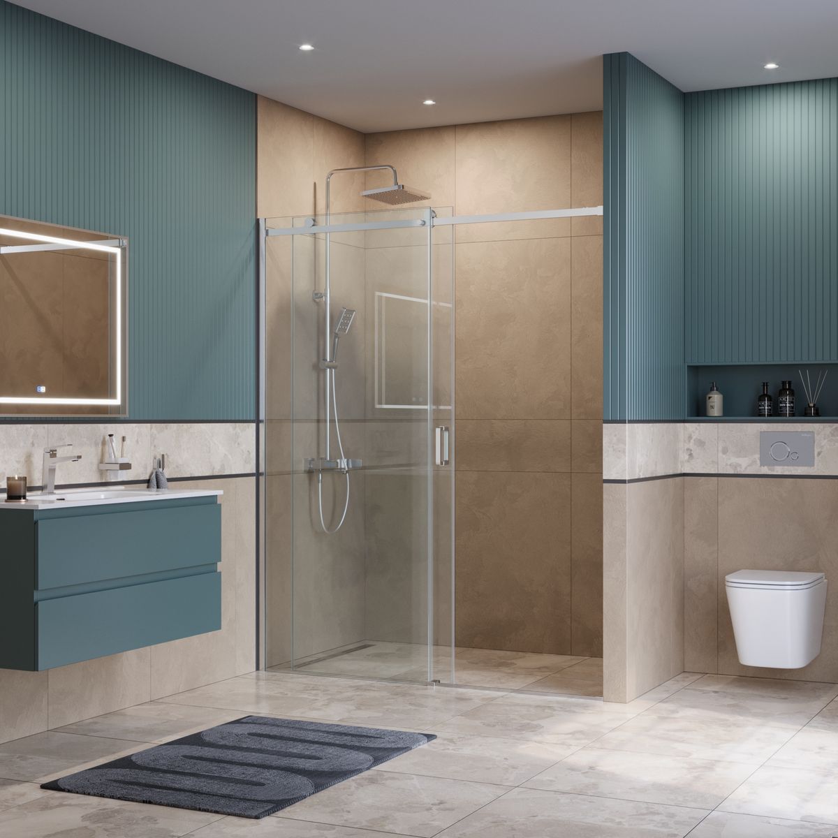 Душевая дверь BelBagno SOFT_CLOSE-2-BF-1-160-C-Cr