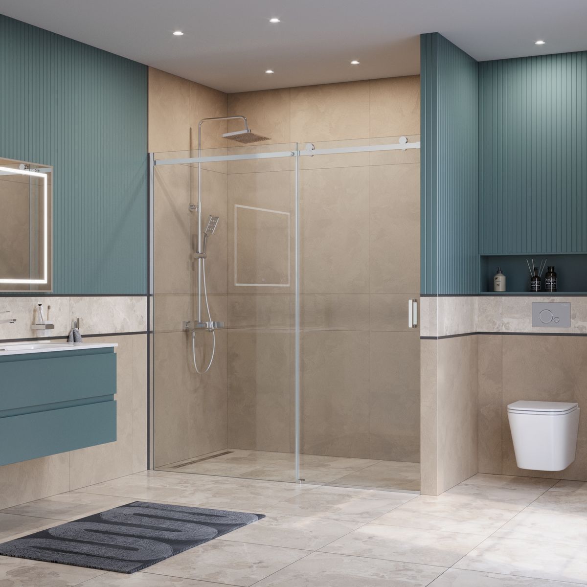 Душевая дверь BelBagno SOFT_CLOSE-2-BF-1-180-C-Cr