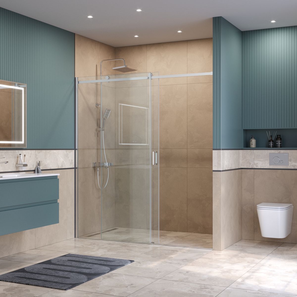 Душевая дверь BelBagno SOFT_CLOSE-2-BF-1-180-C-Cr