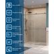 Душевая дверь BelBagno SOFT_CLOSE-2-BF-1-180-C-GM