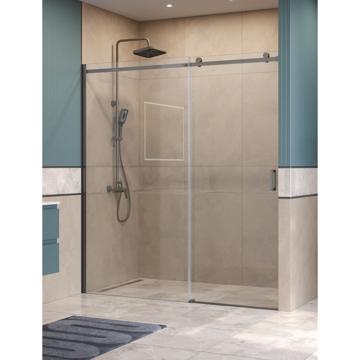 Душевая дверь BelBagno SOFT_CLOSE-2-BF-1-180-C-GM
