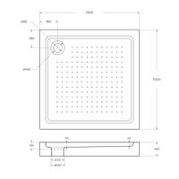Душевой поддон BelBagno TRAY-BB-A-100-15-W акриловый — 5