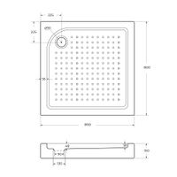 Душевой поддон BelBagno TRAY-BB-A-80-15-W акриловый — 9