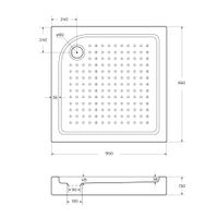 Душевой поддон BelBagno TRAY-BB-A-95-15-W акриловый — 9