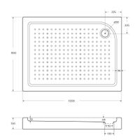 Душевой поддон BelBagno TRAY-BB-AH-100/80-15-W-R акриловый — 8