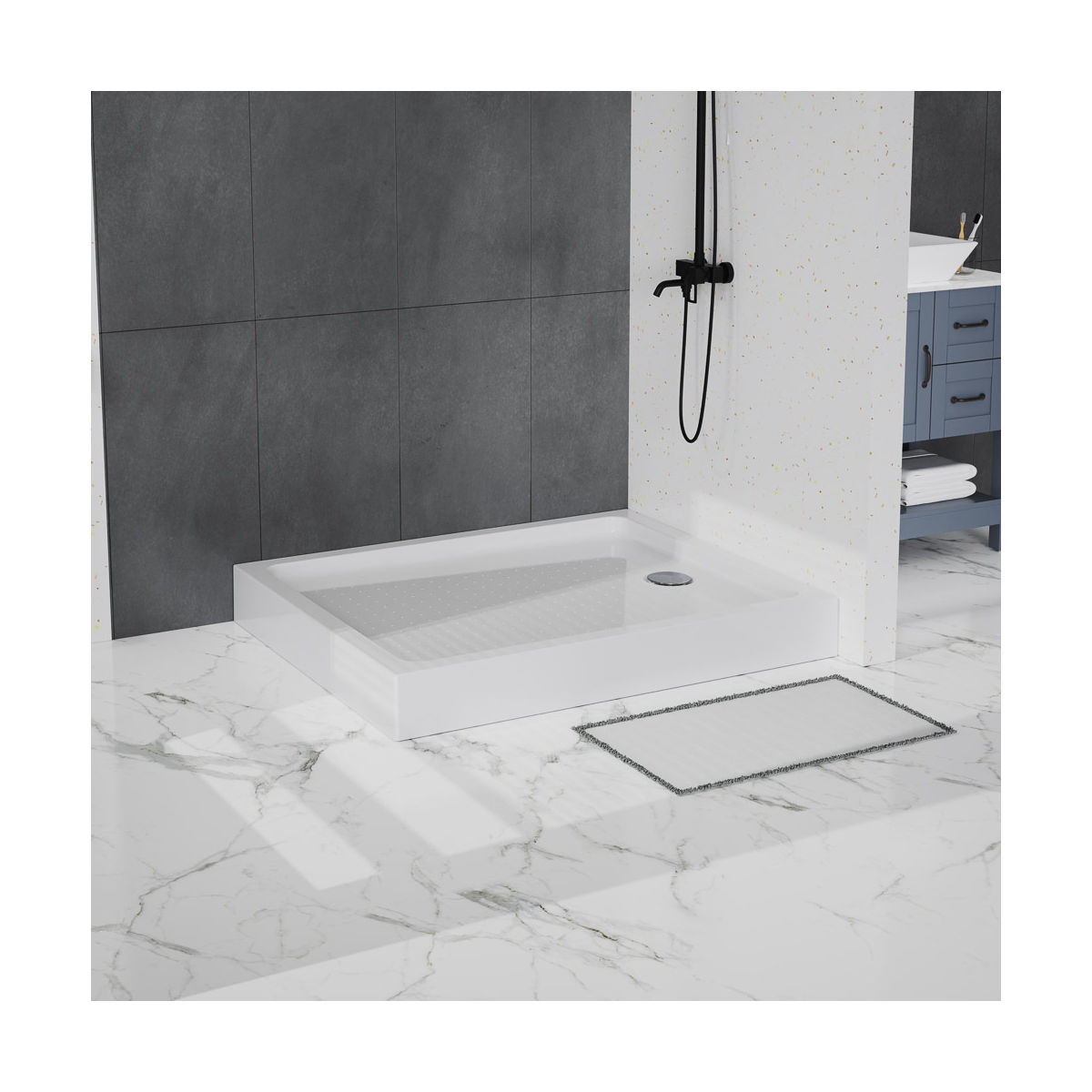 Акриловый поддон BelBagno TRAY-BB-AH-120/100-15-W
