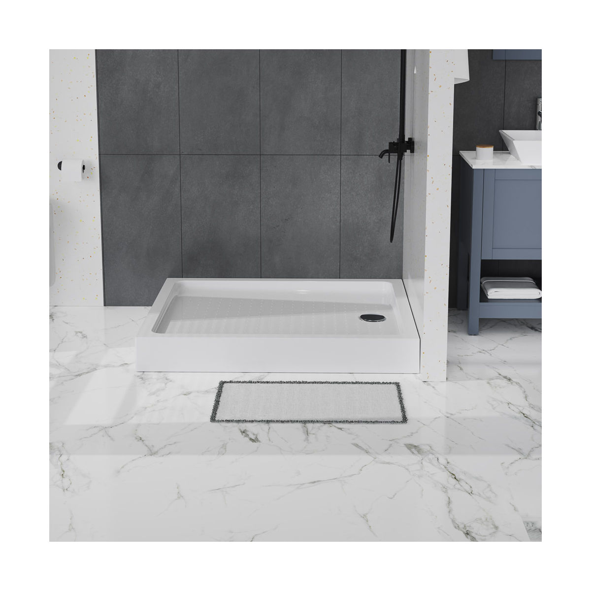Акриловый поддон BelBagno TRAY-BB-AH-120/100-15-W
