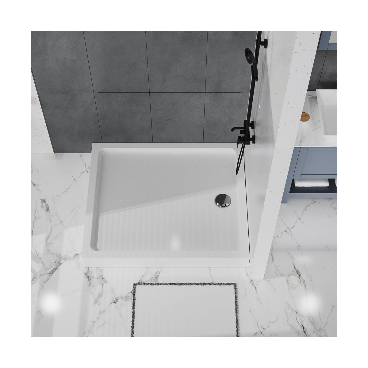 Акриловый поддон BelBagno TRAY-BB-AH-120/100-15-W