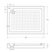 Душевой поддон BelBagno TRAY-BB-AH-120/80-15-W-L акриловый — 8