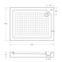 Душевой поддон BelBagno TRAY-BB-AH-120/80-15-W-R акриловый — 8