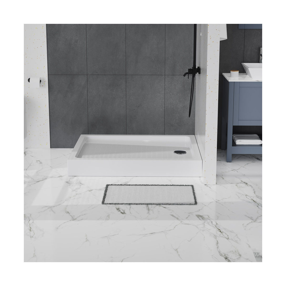 Акриловый поддон BelBagno TRAY-BB-AH-120/90-15-W