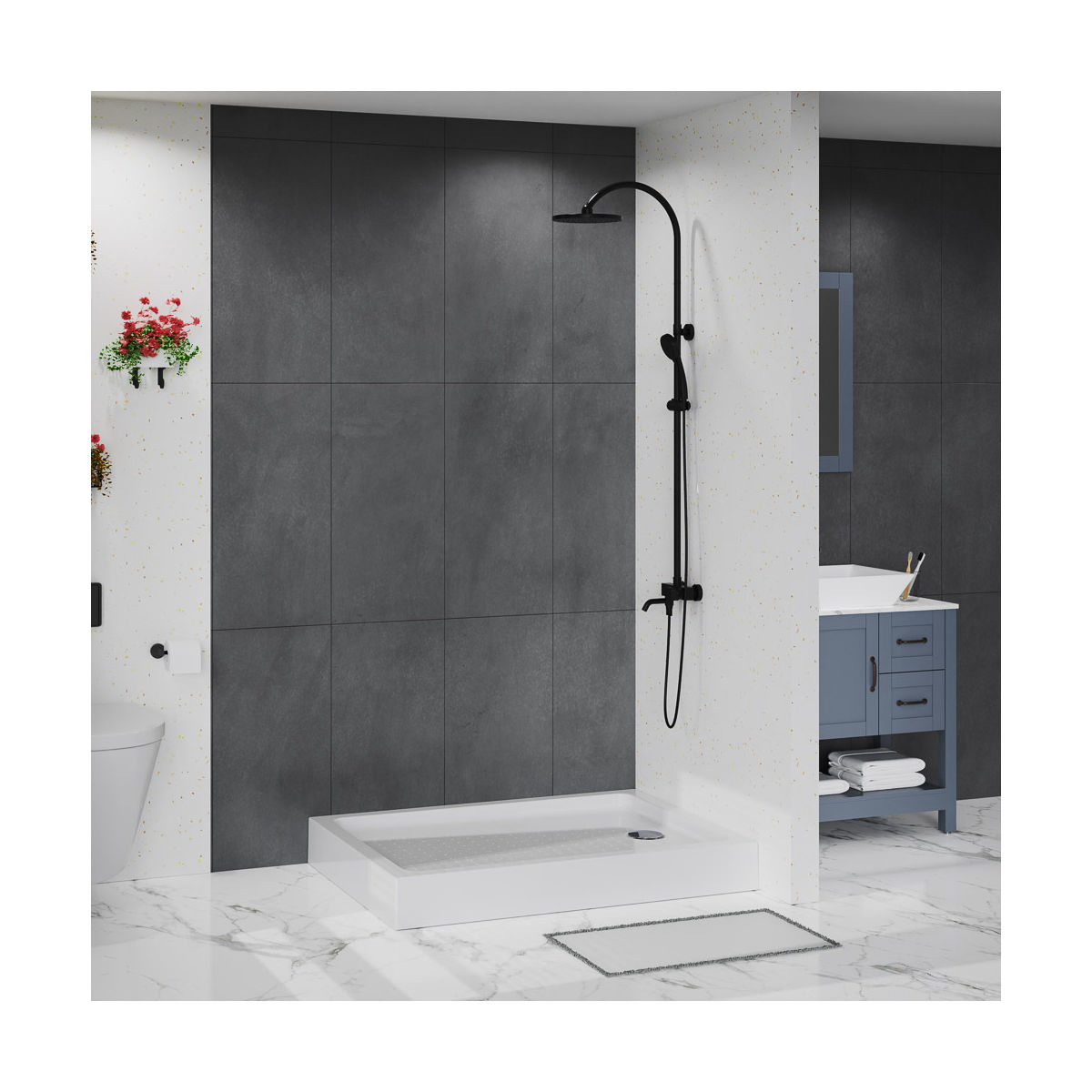 Акриловый поддон BelBagno TRAY-BB-AH-120/90-15-W