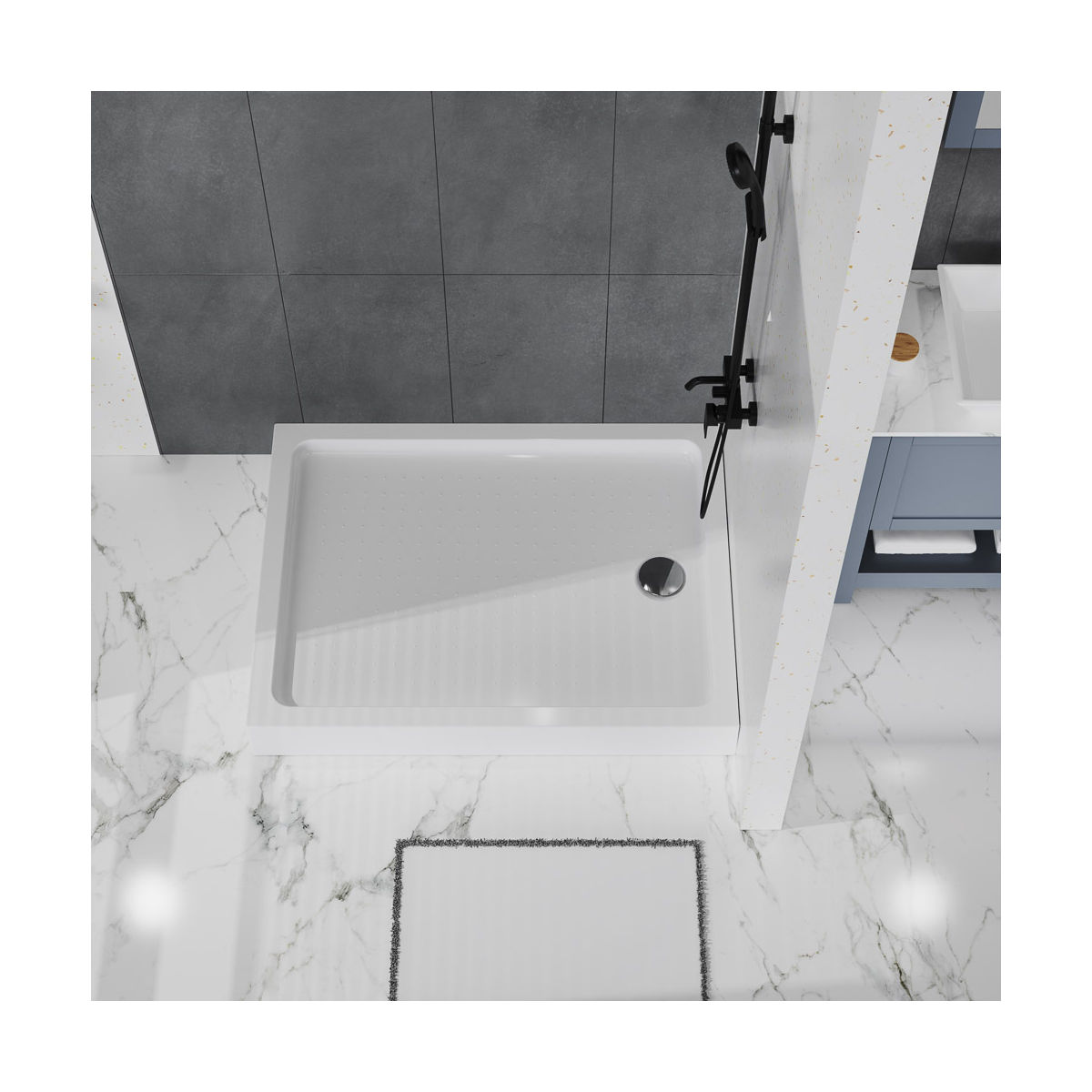 Акриловый поддон BelBagno TRAY-BB-AH-120/90-15-W