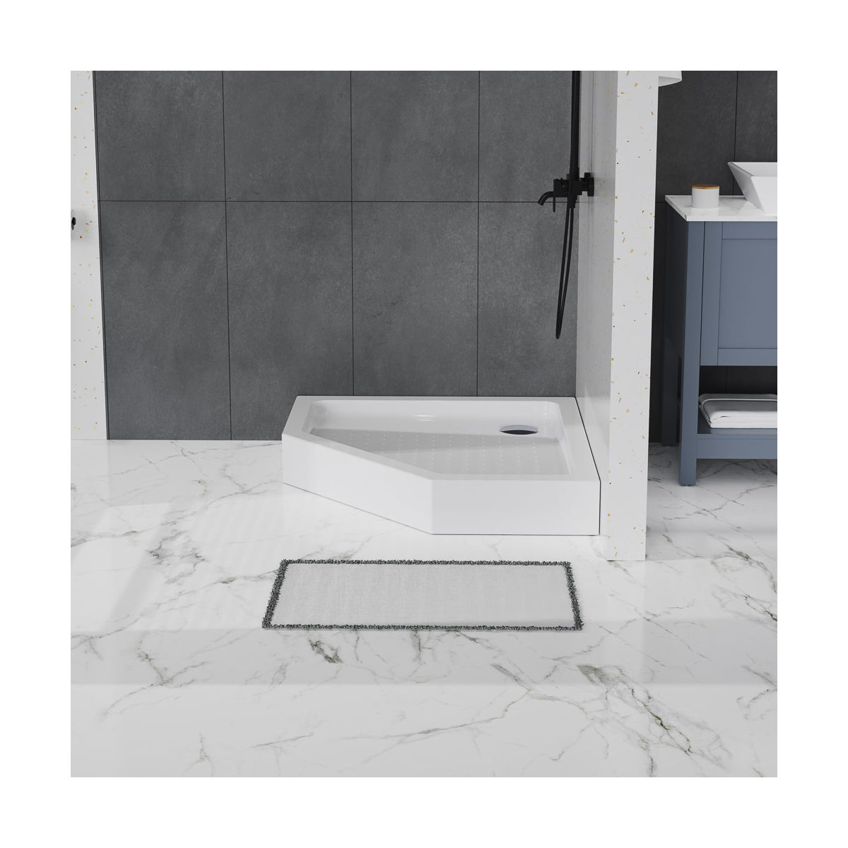 Акриловый поддон BelBagno TRAY-BB-P-90-15-W