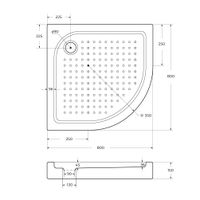 Душевой поддон BelBagno TRAY-BB-R-80-550-15-W акриловый — 8