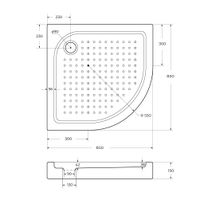 Душевой поддон BelBagno TRAY-BB-R-85-550-15-W акриловый — 8