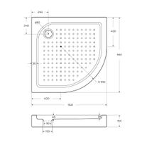 Душевой поддон BelBagno TRAY-BB-R-95-550-15-W акриловый — 8