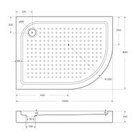 Душевой поддон BelBagno TRAY-BB-RH-100/80-550-15-W-L акриловый — 8