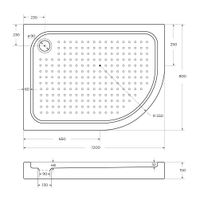 Душевой поддон BelBagno TRAY-BB-RH-120/80-550-15-W-L акриловый — 8