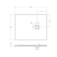 Душевой поддон BelBagno UNO TRAY-MR-UNO-AH-100/80-35-W-CR из искусственного мрамора с сифоном — 7