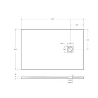 Душевой поддон BelBagno UNO TRAY-MR-UNO-AH-140/90-35-W-CR из искусственного мрамора с сифоном — 7