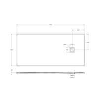 Душевой поддон BelBagno UNO TRAY-MR-UNO-AH-170/80-35-W-CR из искусственного мрамора с сифоном — 7