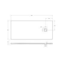 Душевой поддон BelBagno UNO TRAY-MR-UNO-AH-180/80-35-W-CR из искусственного мрамора с сифоном — 7