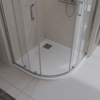 Душевой поддон BelBagno UNO TRAY-MR-UNO-R-80-550-35-W-CR из искусственного мрамора с сифоном — 5