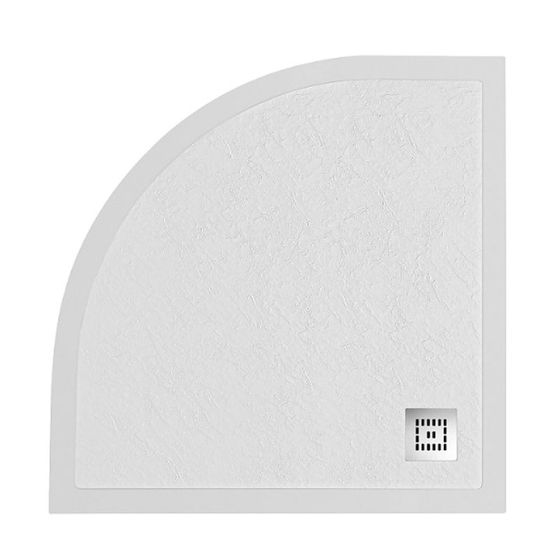 Душевой поддон BelBagno UNO TRAY-MR-UNO-R-80-550-35-W-CR из искусственного мрамора с сифоном