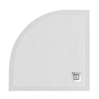 Душевой поддон BelBagno UNO TRAY-MR-UNO-R-90-550-35-W-CR из искусственного мрамора с сифоном — 2