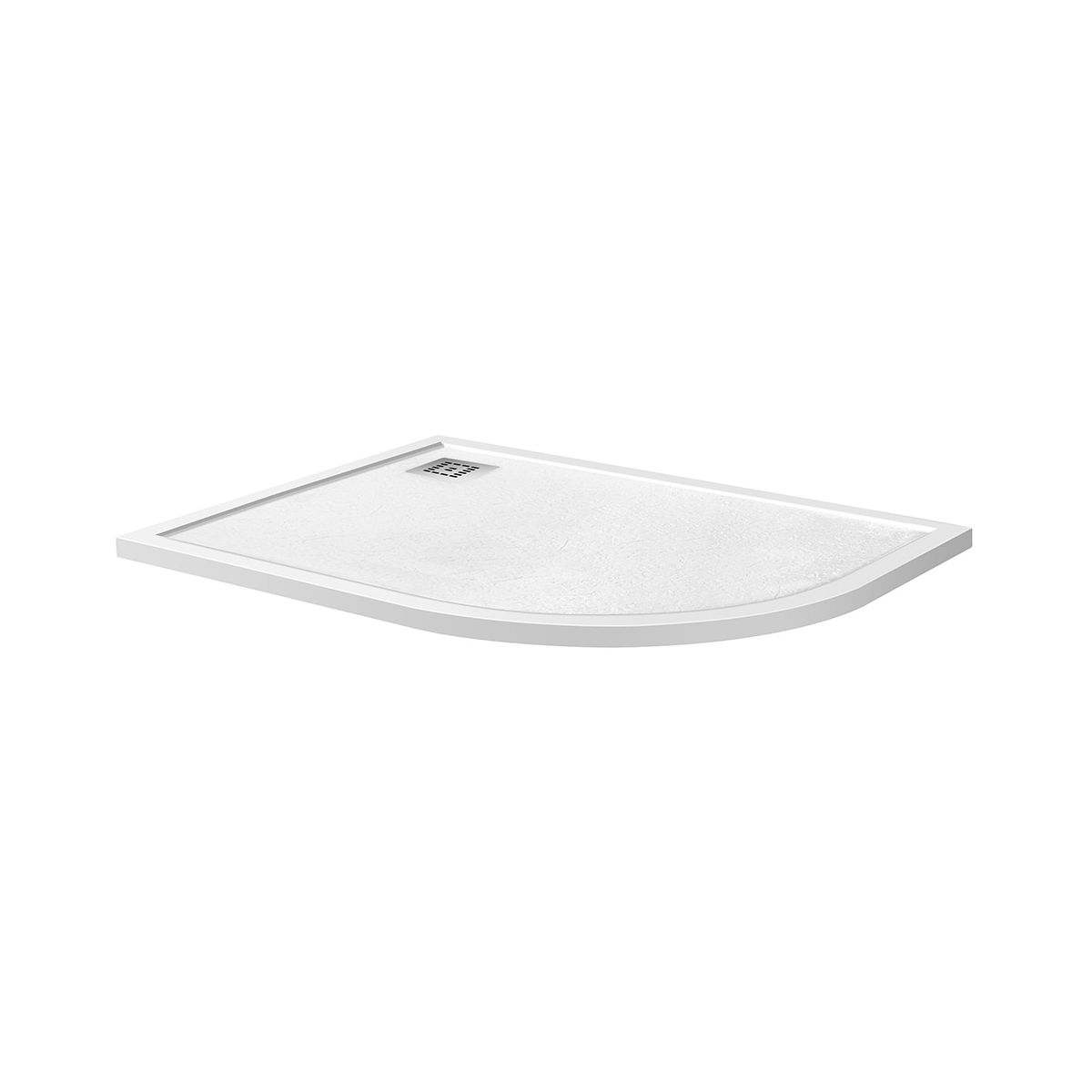 Душевой поддон из искусственного мрамора в комплекте с сифоном BelBagno UNO TRAY-MR-UNO-RH-120/80-550-35-W-L-CR