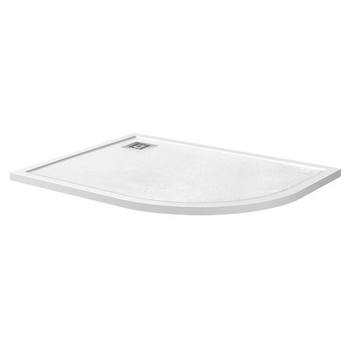 Душевой поддон BelBagno UNO TRAY-MR-UNO-RH-120/80-550-35-W-L-CR из искусственного мрамора с сифоном